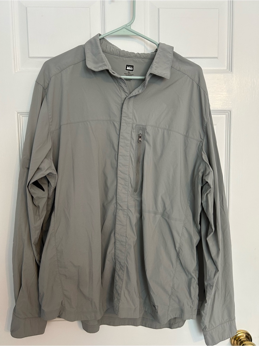 REI Men's Light Gray Sahara Packable Shirt-Jacket XL